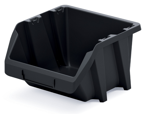 Czarna kuweta warsztatowa średnia 272x198x133 mm Bineer Short