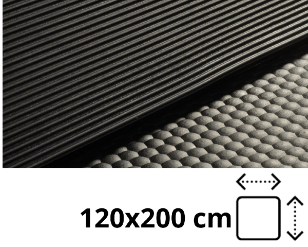 Mata dla koni i krów gumowa 120 x 200 cm Alley Mat DB 2.4 - wymiary