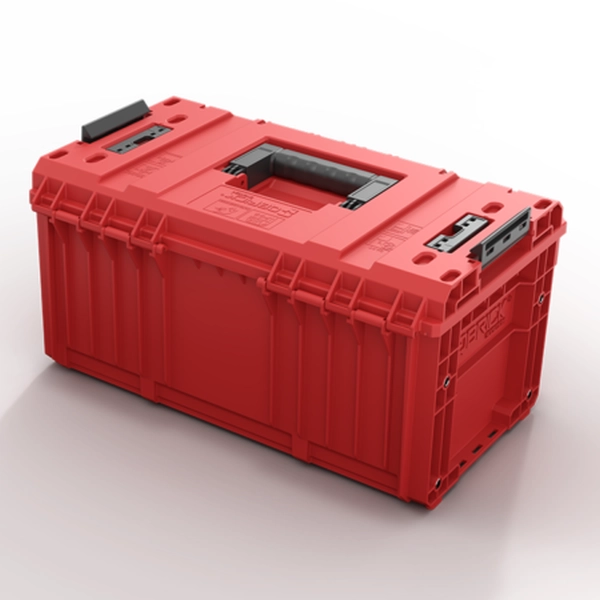 Skrzynia narzędziowa czerwona z rączką Qbrick System Prime Toolbox 250 Vario Red Ultra HD Custom