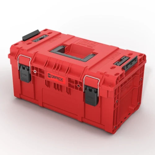 Skrzynka narzędziowa czerwona z rączką Qbrick System Prime Toolbox 250 Vario Red Ultra HD Custom