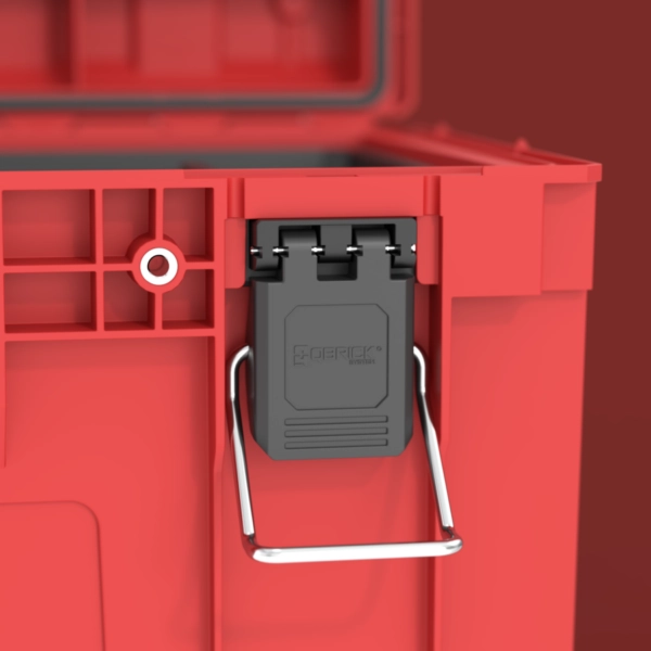 Skrzynka narzędziowa czerwona z rączką Qbrick System Prime Toolbox 250 Vario Red Ultra HD Custom