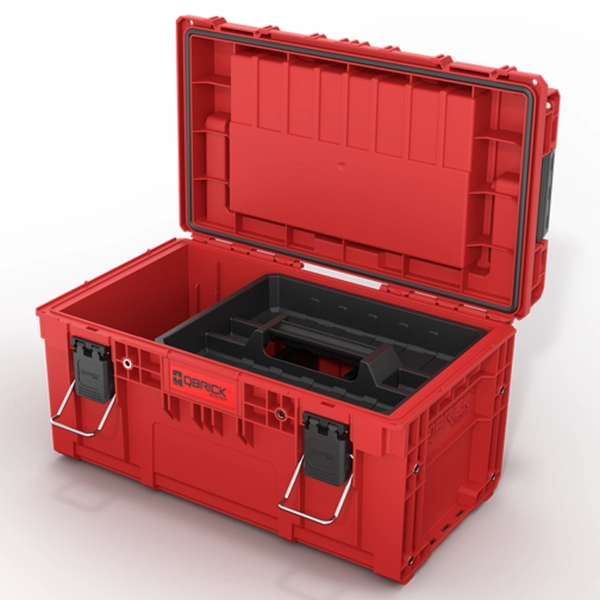 Skrzynka narzędziowa z rączką czerwona Qbrick System Prime Toolbox 250 Expert Red Ultra HD Custom