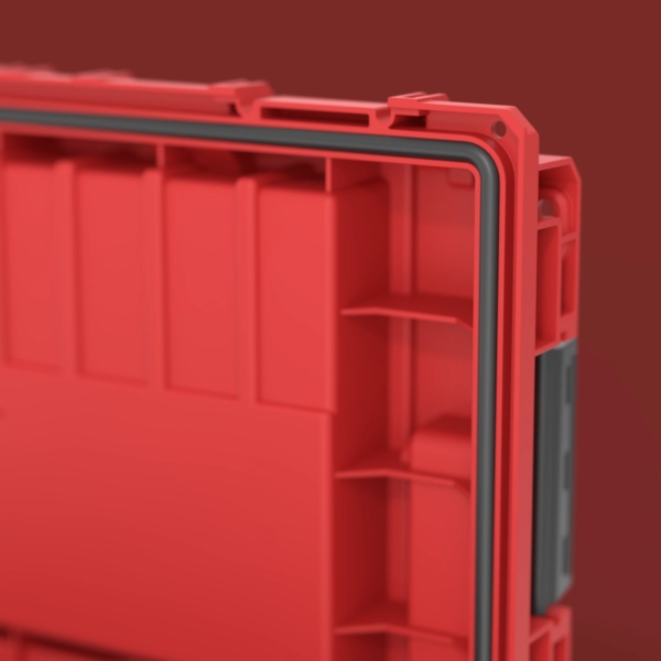 Skrzynka narzędziowa z rączką czerwona Qbrick System Prime Toolbox 250 Expert Red Ultra HD Custom