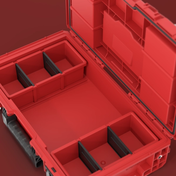 Walizka na narzędzia czerwona Qbrick System Prime Toolbox 150 Profi Red Ultra HD Custom