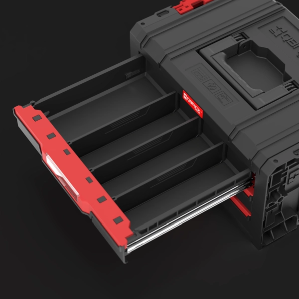 Skrzynka narzędziowa czarna z szufladami Qbrick System Pro Drawer 3 Toolbox 2.0 Basic