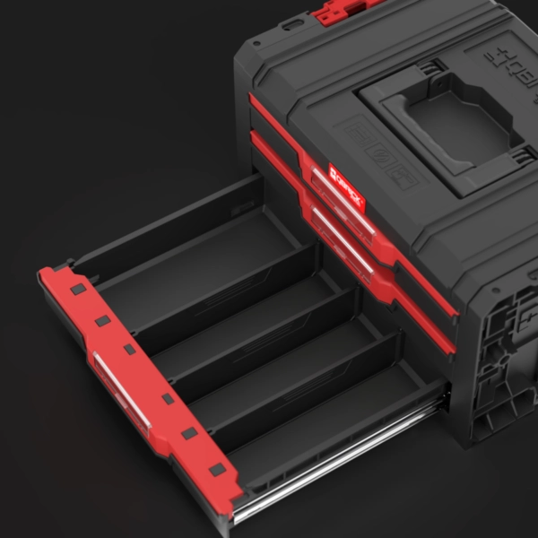 Skrzynka narzędziowa czarna z szufladami Qbrick System Pro Drawer 3 Toolbox 2.0 Basic