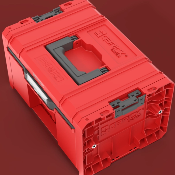 Skrzynka na narzędzia czerwona z szufladą Qbrick System Pro Drawer 1 Toolbox 2.0 Basic Red Ultra HD Custom