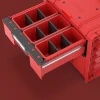 Skrzynka na narzędzia na kołach z szufladami czerwona Qbrick System Pro Cart 2.0 Plus Drawer 2 Red Ultra HD Custom