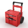 Skrzynka narzędziowa na kółkach z szufladami czerwona Qbrick System Pro Cart 2.0 Plus Drawer 2 Red Ultra HD Custom