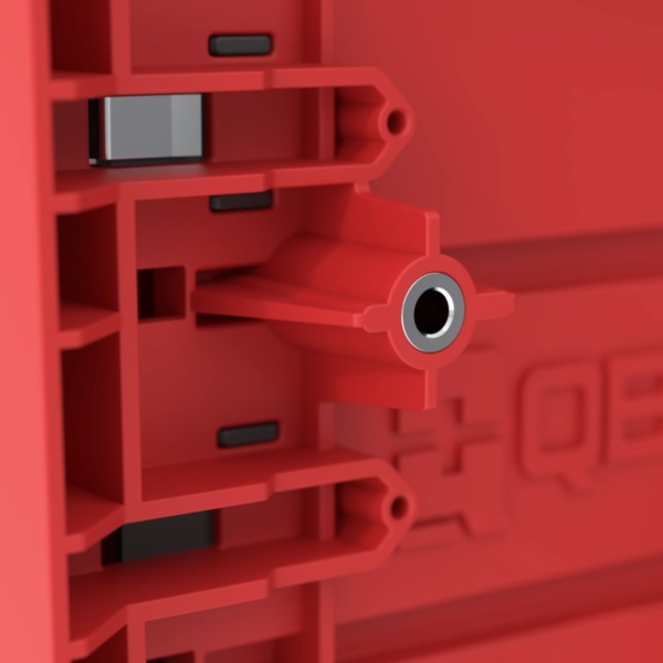 Skrzynia na narzędzia na kółkach z szufladami czerwona Qbrick System Pro Cart 2.0 Plus Drawer 2 Red Ultra HD Custom