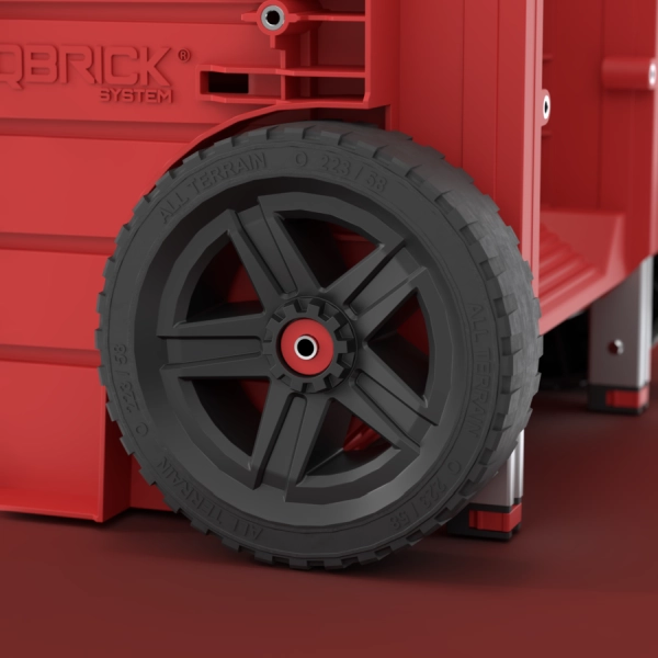 Skrzynka narzędziowa na kółkach z szufladami czerwona Qbrick System Pro Cart 2.0 Plus Drawer 2 Red Ultra HD Custom