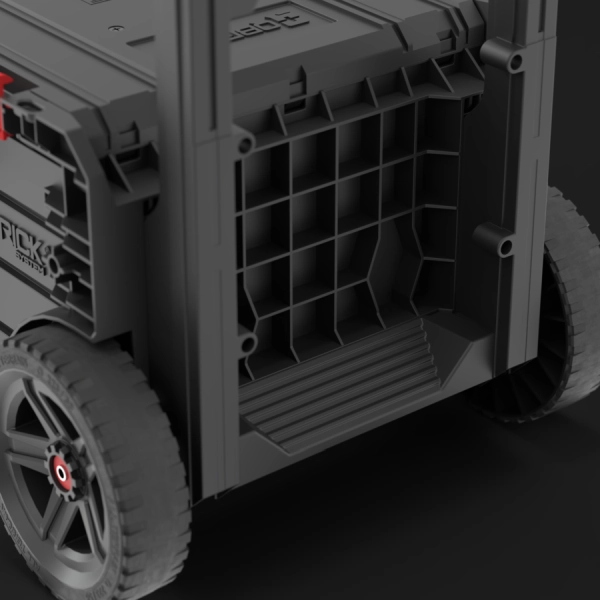 Skrzynia narzędziowa na kołach z szufladami czarna Qbrick System Pro Cart 2.0 Plus Drawer 2