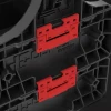 Skrzynka na narzędzia z uchwytem otwarta czarna Qbrick System Pro Modular Tray
