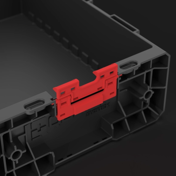 Skrzynka na narzędzia bez pokrywy otwarta czarna Qbrick System Pro Box 130 2.0