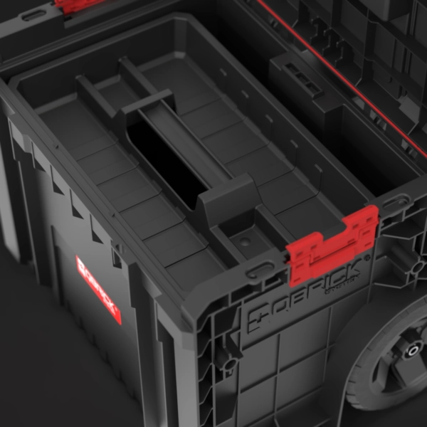 Skrzynia narzędziowa na kółkach czarna Qbrick System Pro Cart 2.0