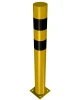 Żółty słupek stalowy odbojnica słupowa do kotwienia.webp