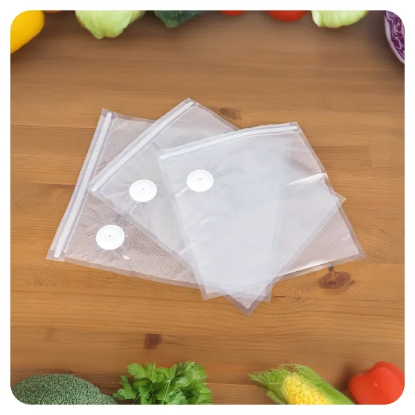 Worki próżniowe do pompki elektrycznej zestaw Huslog - prezentacja na blacie kuchennym