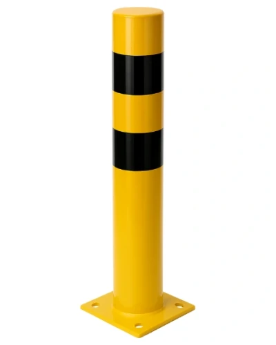 słupek stalowy ochronny do kotwienia żółty 600 mm Ø 114 mm