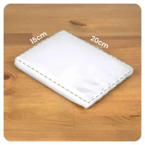 Worki do zgrzewarki próżniowej 15 x 20 cm zestaw 50 szt. Huslog - wymiary