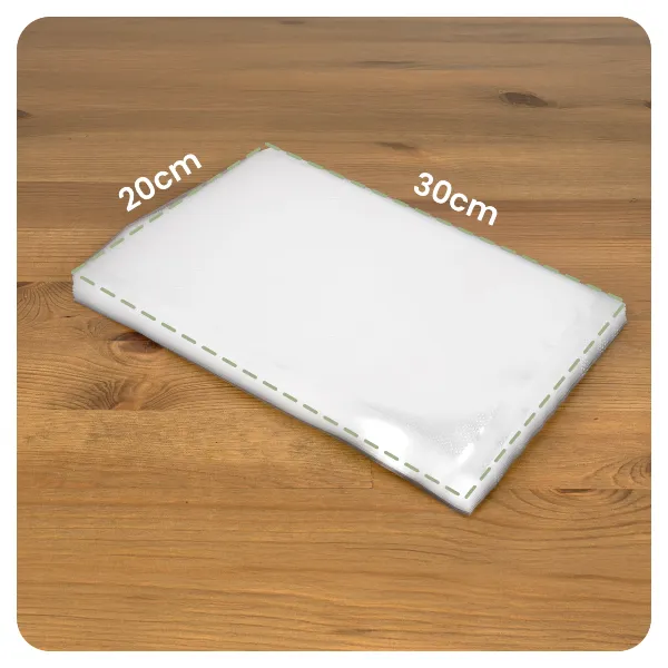 Worki do zgrzewarki próżniowej 20 x 30 cm zestaw 50 szt. Huslog - wymiary