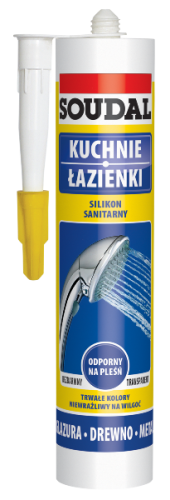 Silikon sanitarny czarny Soudal - po terminie