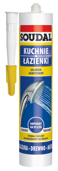 Silikon sanitarny czarny Soudal - po terminie