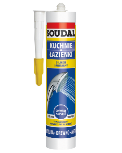 Silikon sanitarny czarny kartusz 280ml Soudal