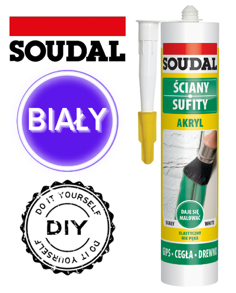 Uniwersalny akryl w kolorze białym marki Soudal