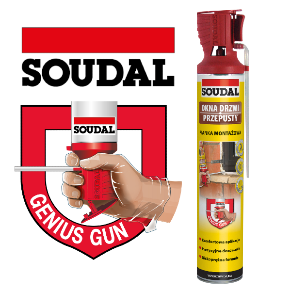 Pianka montażowa, wężykowa Soudal 750 ml całoroczna