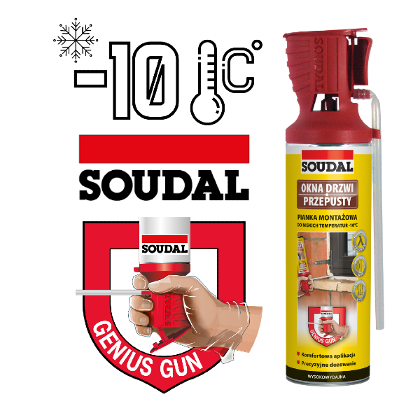 Zimowa pianka z aplikatorem Genius Gun, pojemność 500 ml