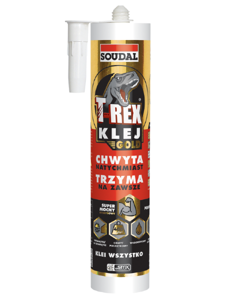 Super mocny klej montażowy polimerowy SMX T-Rex Gold Soudal