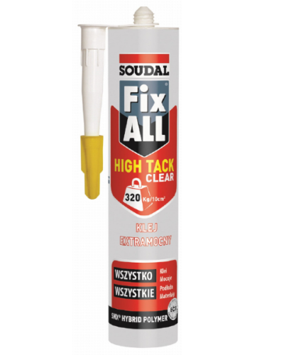 Bezbarwny klej uszczelniacz Fix All High Tack Clear 290ml Soudal