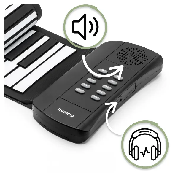 mały keyboard roll składany dla dzieci Huslog ZE-0126 - z głośnikiem i wejściem słuchawkowym