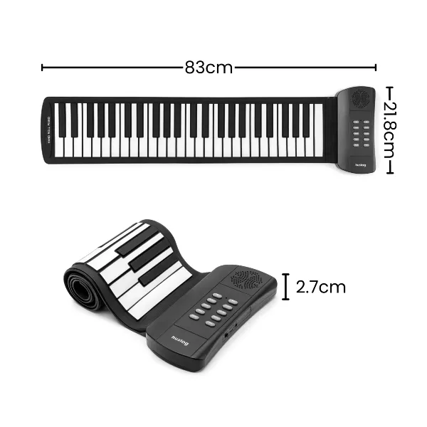 małe pianino dla dzieci zwijane Huslog ZE-0126 - wymiary