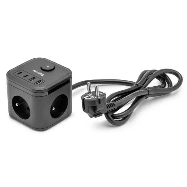 listwa zasilająca kostka z USB Huslog - prezentacja kabla