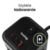 listwa zasilająca kostka z USB Power Delivery Huslog - zbliżenie na porty USB