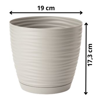 doniczka platyna Sahara Petit Round