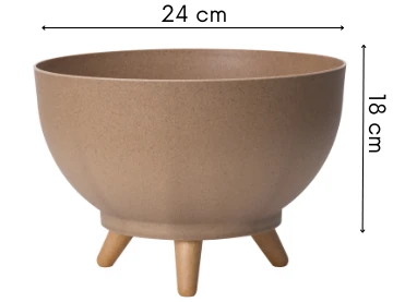 doniczka Misa Satina Eco Wood na nóżkach