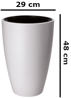 Donica-mrozoodporna-z-wkladem-biala-29-cm-Gobi-wymiary