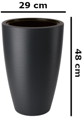 Donica-mrozoodporna-z-wkladem-czarna-29-cm-Gobi-wymiary