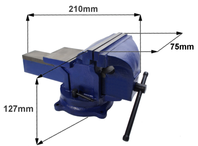 Imadło obrotowe 75 mm z kowadłem ślusarskie KD1100 - prezentacja produktu
