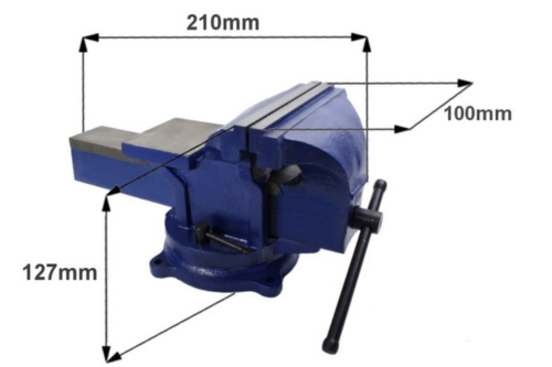 Imadło obrotowe 75 mm z kowadłem ślusarskie KD1100 - prezentacja produktu