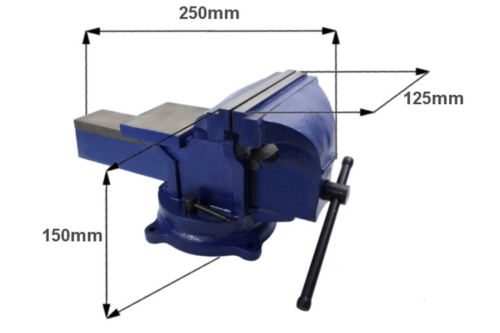 Imadło obrotowe 125 mm z kowadłem ślusarskie KD1100 - prezentacja produktu