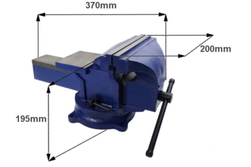 Imadło obrotowe 200 mm z kowadłem ślusarskie KD1104 - prezentacja produktu