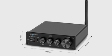 wzmacniacz  stereo - wymiary