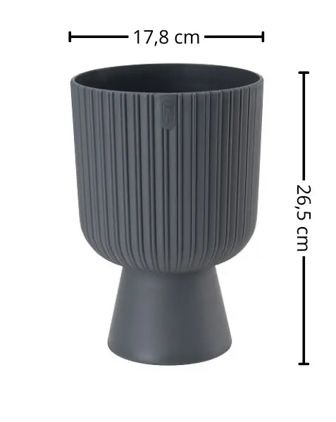 Wymiary donicy Keli Mika Petit antracytowej 18 cm