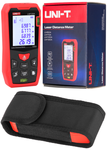 
dalmierz laserowy o zasięgu 120m - aranżacja pokrowca i opakowania