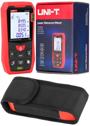 
dalmierz laserowy o zasięgu 70m - aranżacja pokrowca i opakowania