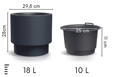 doniczka na kwiaty prosperplast heos wymiary