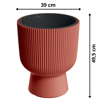 Wymiary dużej miedzianej donicy wysokiej Milly DBMIG400 39cm z wkładem